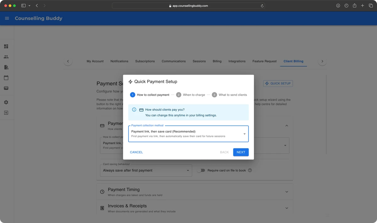 Counselling Buddy Client Profile