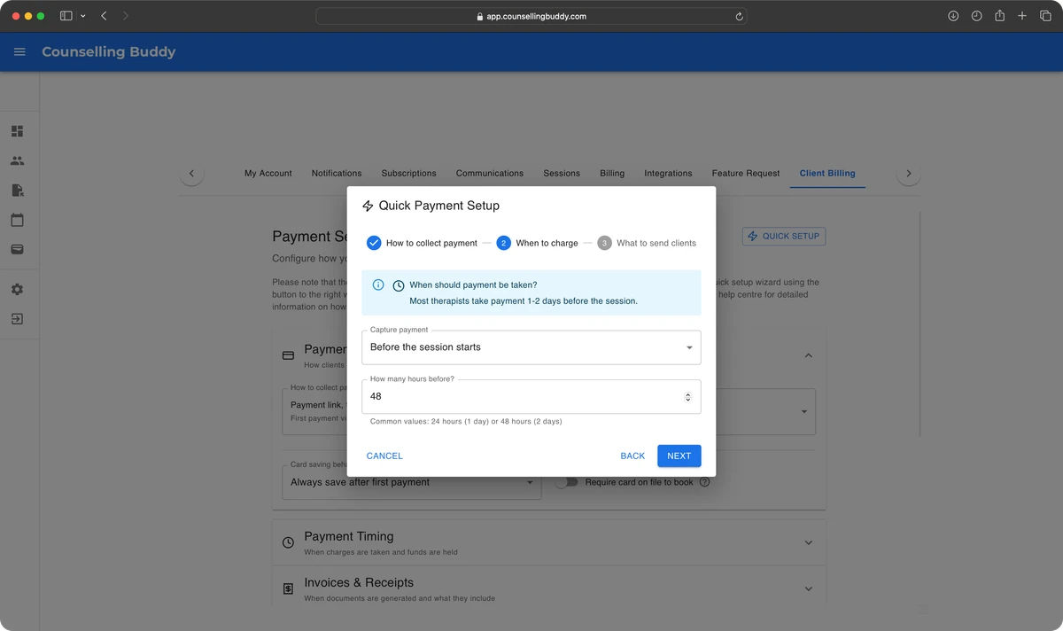 Counselling Buddy Client Profile